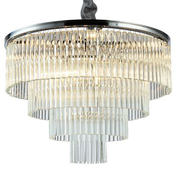 Pendente Vivi Cromado E Transparente (D)60Cm (A)42Cm 9Xe14 360W