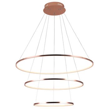 Pendente Birdie Rose Gold E Branco (D)80 + 60 + 40Cm (A)42Cm 17W + 13W + 9W