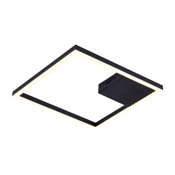 Plafon De Sobrepor Tec Preto (C)40Cm (L)40Cm (A)4Cm 1X30W 3000K 1790Lm