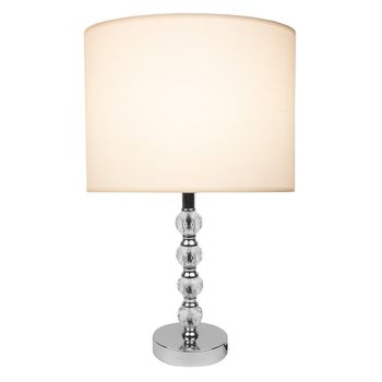 Base Para Abajur Lit Cromado E Transparente (D)12Cm (A)32,5Cm 1X40W  E27